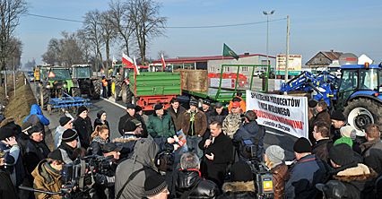 Protest rolników na krajowej A2