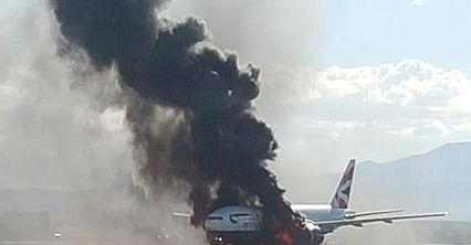 Boeing 777 zapalił się przed startem