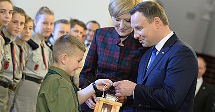 Światło Pokoju w Pałacu Prezydenckim