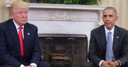 Donald Trump i Barack Obama w Białym Domu
