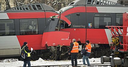 Czołowe zderzenie pociągów w Wiedniu