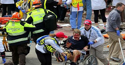 Dwa wybuchy na mecie maratonu w centrum Bostonu