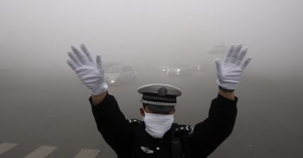 Gęsty smog nad Harbinem
