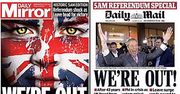 Okładki światowych i brytyjskich dzienników mówią wszystko