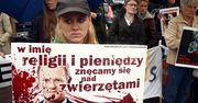 Protest przed sejmem przeciwko ubojowi rytualnemu