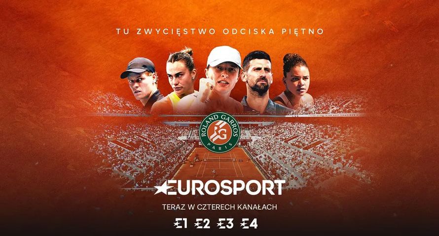 TVN WBD pokaże Roland Garros w 4 kanałach i w 2 serwisach. Co z Eurosportem 4K?