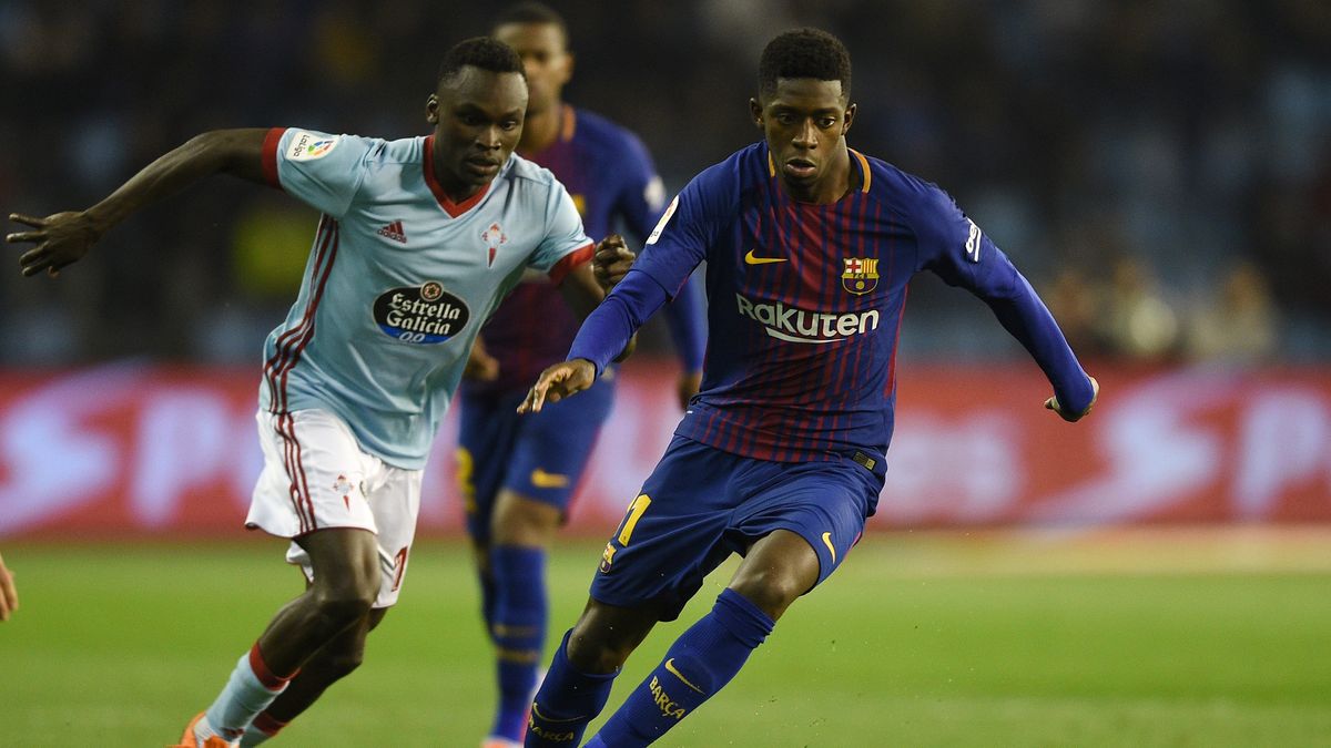 Getty Images / Octavio Passos / Na zdjęciu: Pione Sisto (po lewej) i Ousmane Dembele (po prawej)