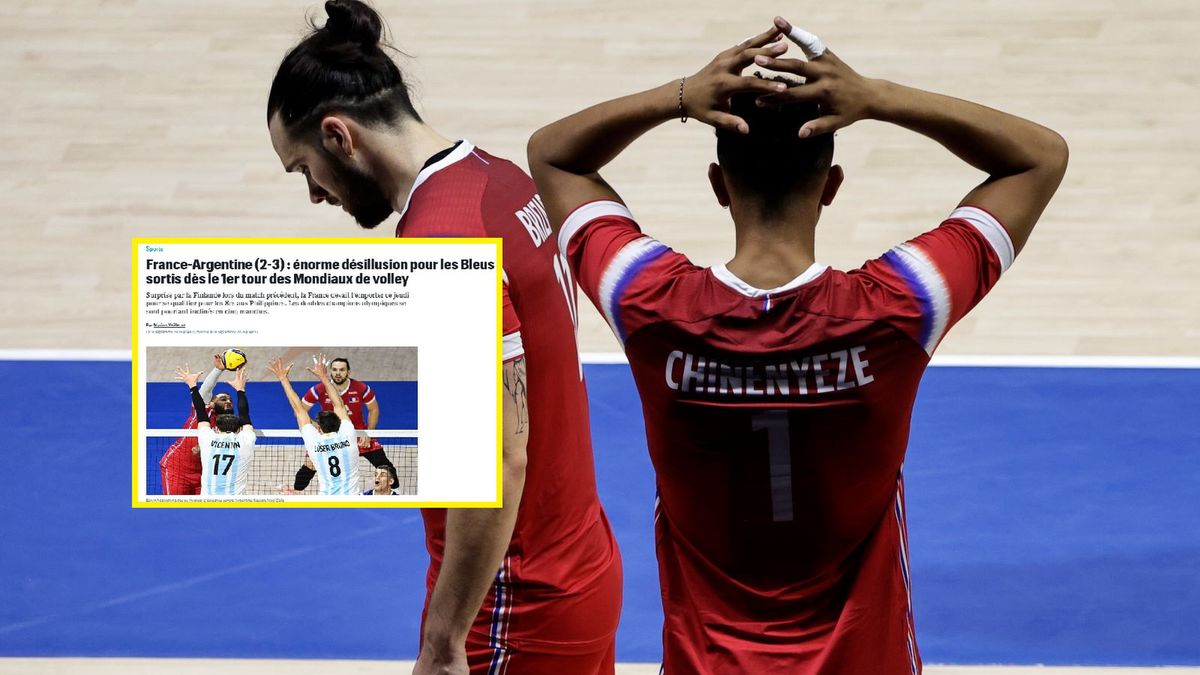 PAP / EPA/ROLEX DELA PENA / leparisien.fr / Na zdjęciu: francuscy siatkarze załamani odpadnięciem z MŚ