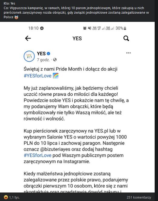 Firma Yes w ogniu krytyki za nieudolny "tęczowy" marketing