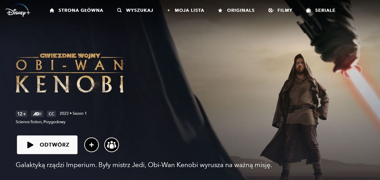 "Obi-Wan Kenobi" dostępny jest w ofercie Disney+