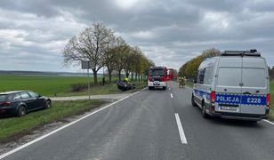 Wypadek na DK32 koło Sulechowa. Jedna osoba ranna, droga zablokowana