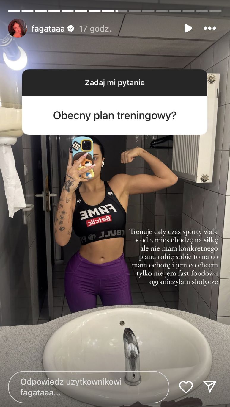 Fagata zdradziła swój plan treningowy