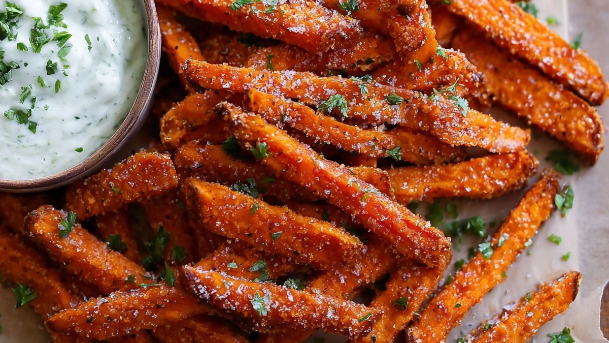 Chrupiące frytki z batatów