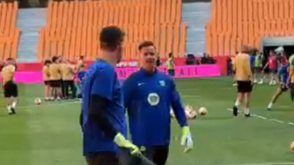 Twitter / TVP Sport / Na zdjęciu: Wojciech Szczęsny i Marc-Andre ter Stegen