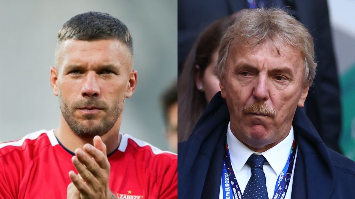 Materiały prasowe / Grzegorz Wajda/SOPA Images/LightRocket i Chris Brunskill/Fantasista/Getty Images / Na zdjęciu: Lukas Podolski i Zbigniew Boniek