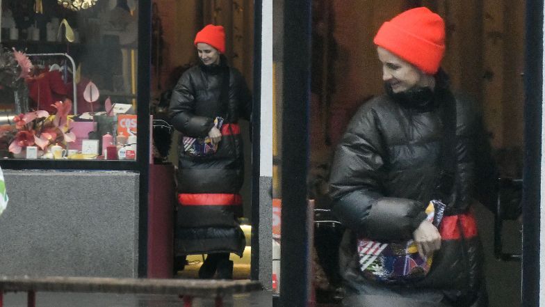 Viola Kołakowska parkuje na przystanku autobusowym