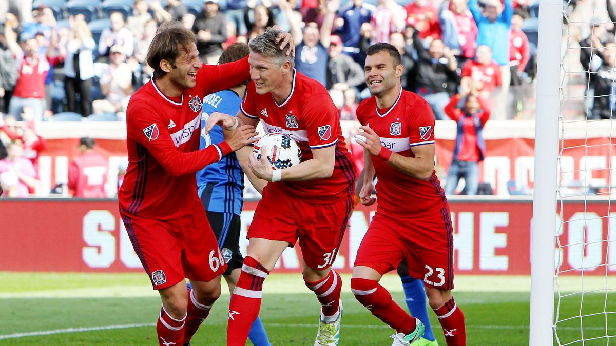 Na zdjęciu Bastian Schweinsteiger w barwach Chicago Fire