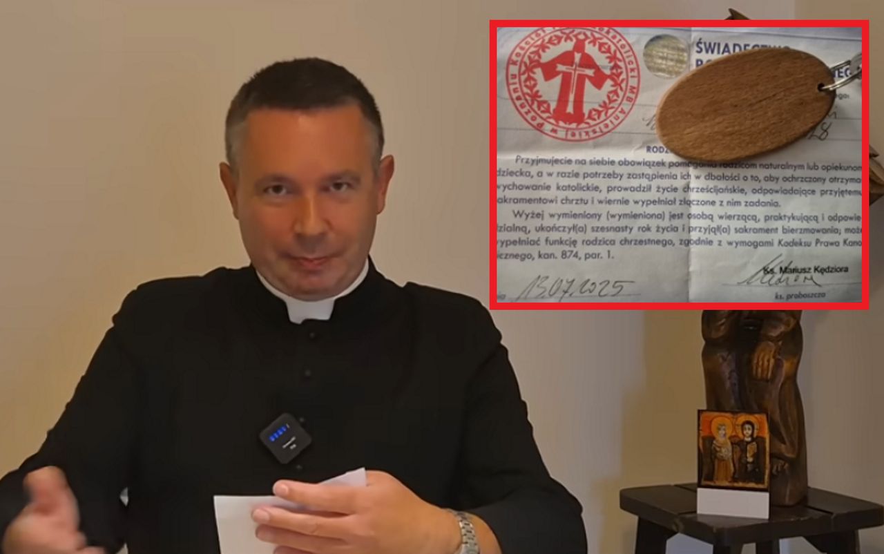 Ksiądz otrzymał fałszywe pozwolenie na chrzestnego. Opowiedział, co zrobił