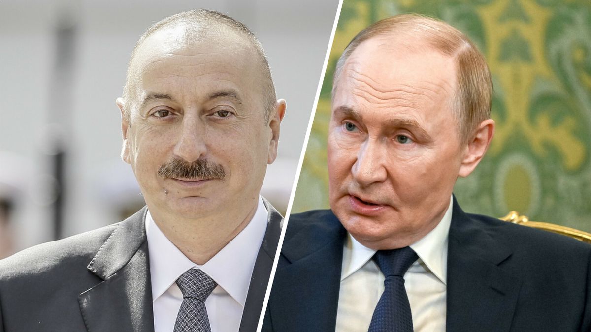 Prezydent Azerbejdżanu Ilham Alijew i prezydent Rosji Władimir P