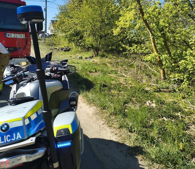Zderzenie auta z motocyklem 