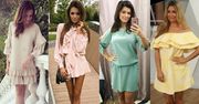 Z czym celebrytki noszą pastelowe sukienki?