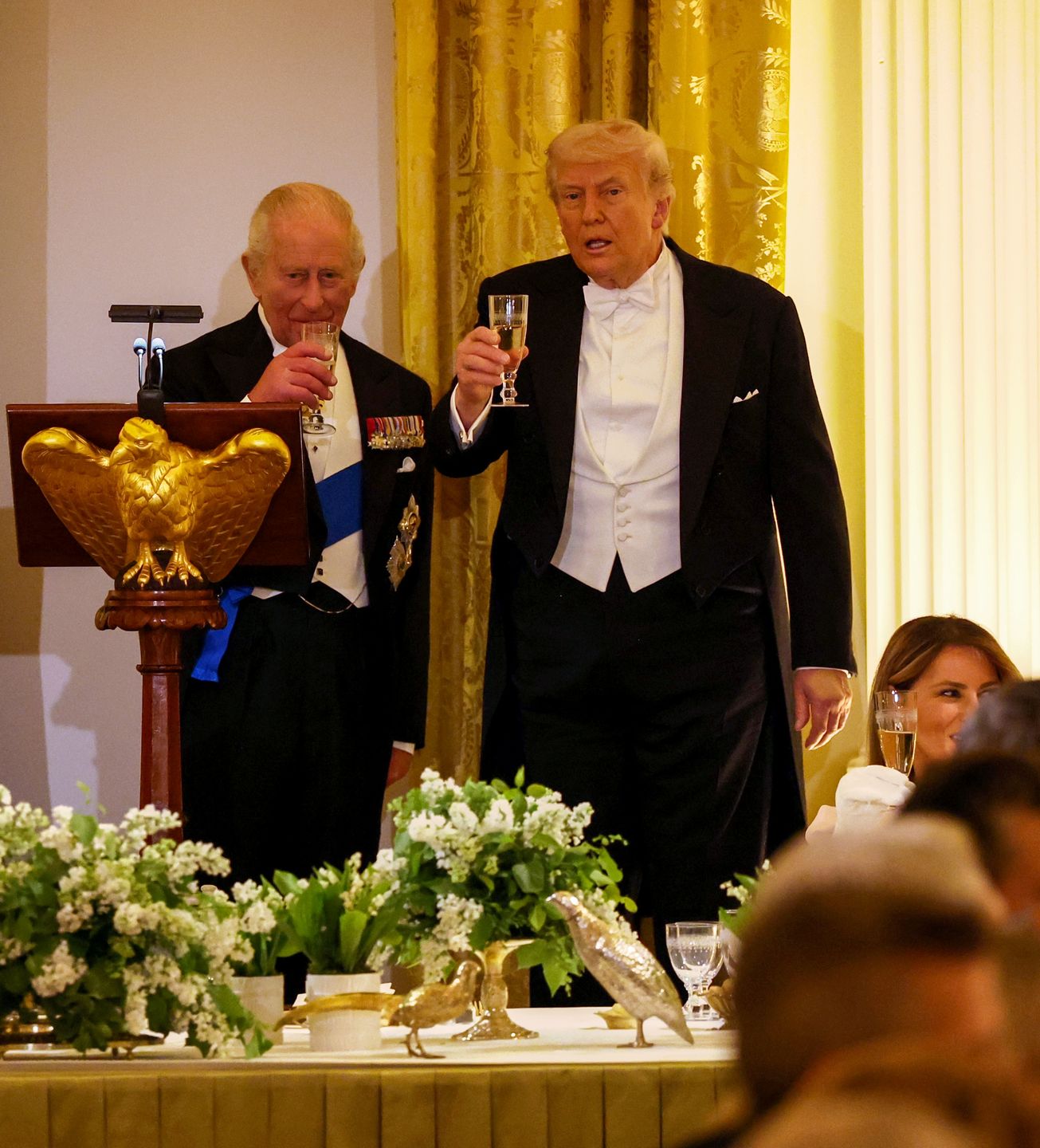 Król Karol i królowa Camilla na kolacji u Trumpów