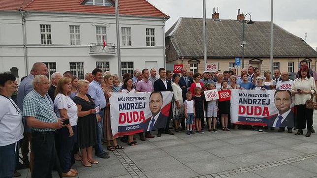 Skandal na wiecu wyborczym Andrzeja Dudy