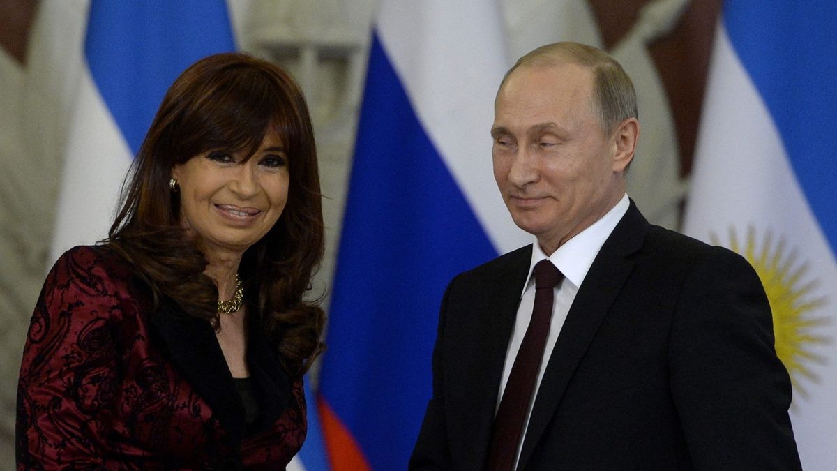 23.04.2015, Moskwa. Cristina Fernandez de Kirchner i Władimir Putin</br>