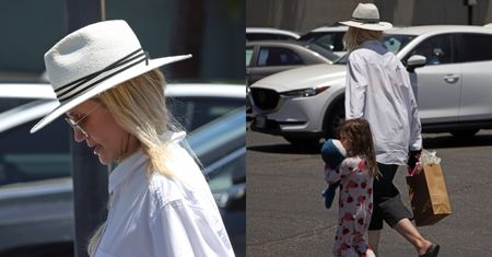 51-letnia Cameron Diaz unika paparazzi podczas spaceru z czteroletnią córką (ZDJĘCIA)