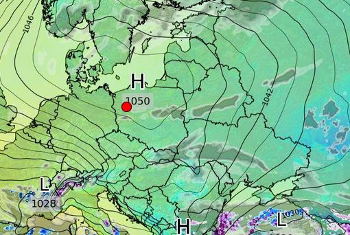 Antycyklon nad Polską odczuwalny będzie szczególnie pod koniec drugiej połowy marca/ printscreen 