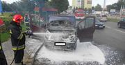 Spłonął samochód w centrum miasta