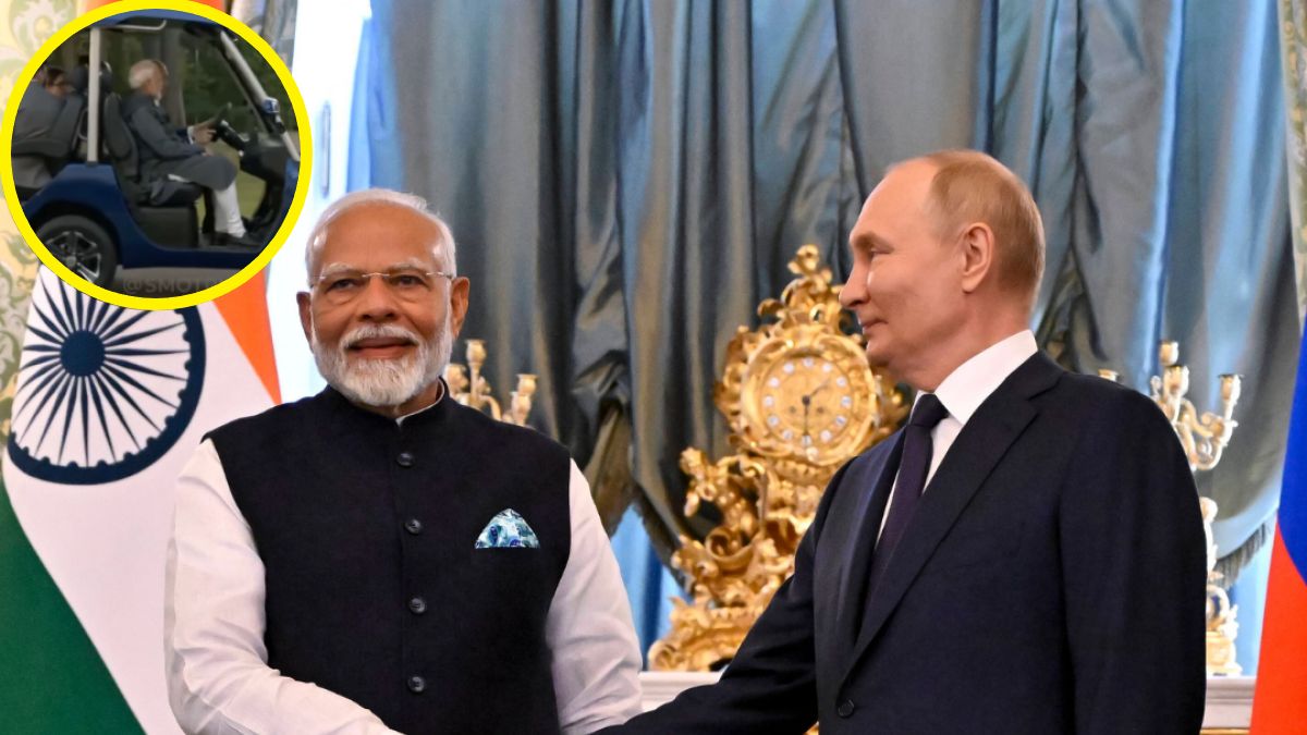 Modi z wizytą w Moskwie. Przywódcy wybrali się na przejażdzkę wózkiem golfowym