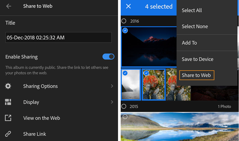 Grudniowa aktualizacja Adobe Lightroom przynosi usprawnienia albumów 4