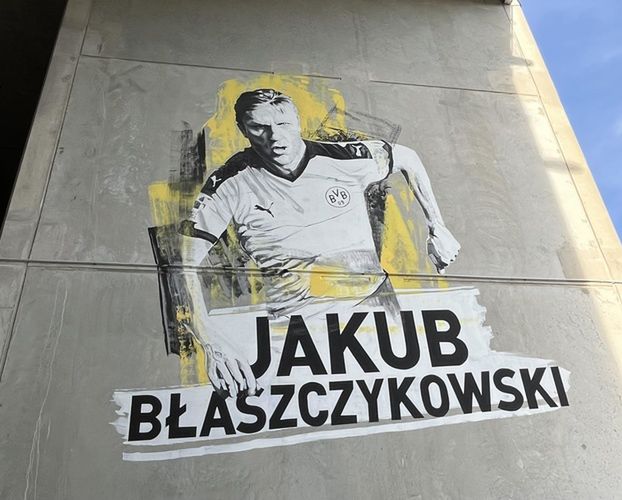 Mural Kuby Błaszczykowskiego na stadionie BVB