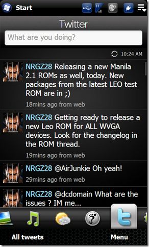 TouchFlo3D ze zintegrowanym Twitterem 2