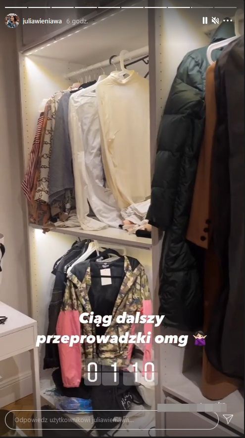 Julia Wieniawa relacjonuje przeprowadzkę do nowego mieszkania na Żoliborzu