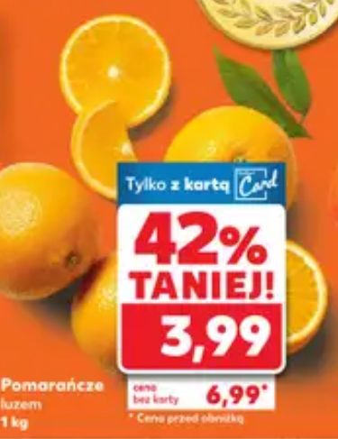 Pomarańcze dostępne w promocyjnych cenach