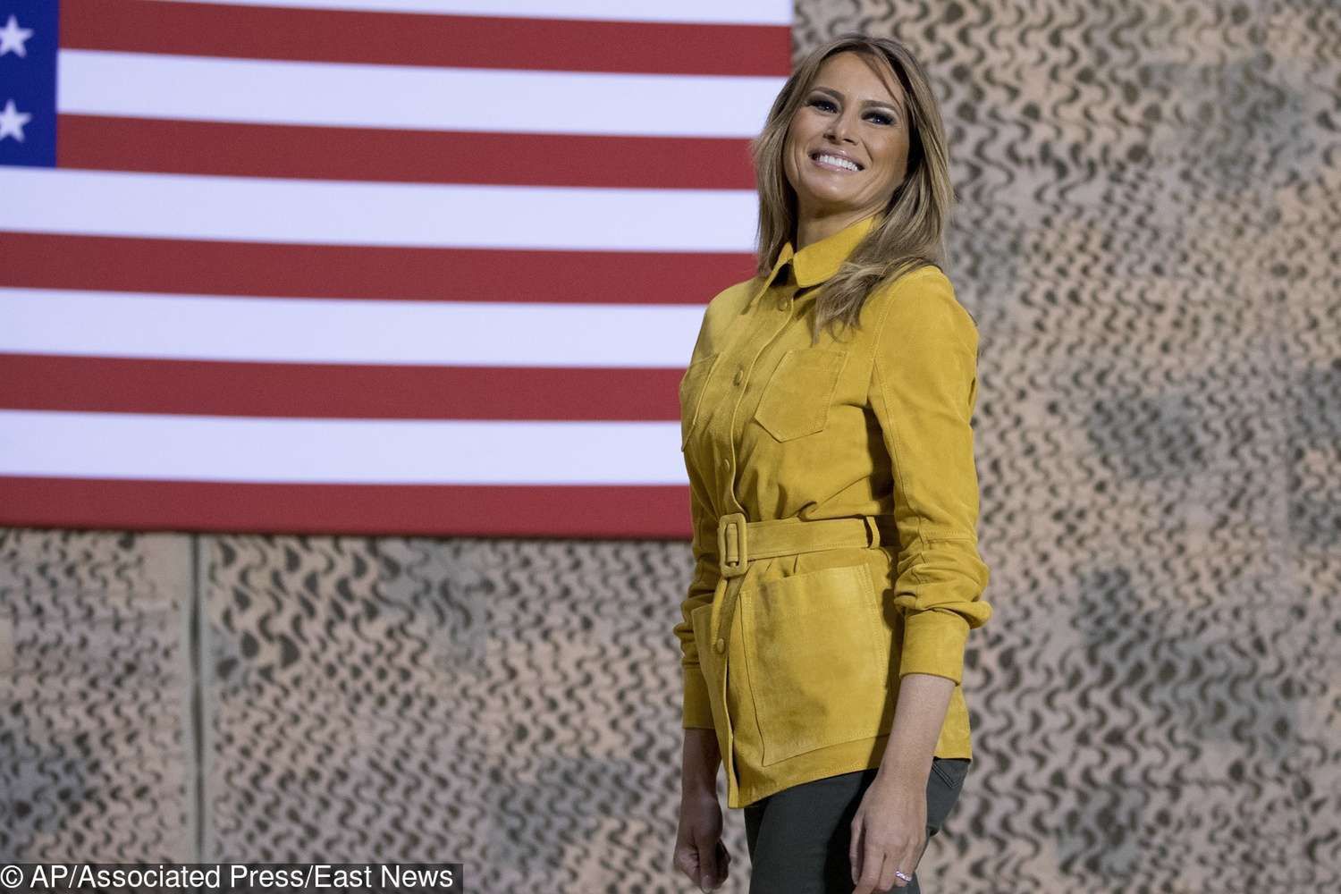 Melania Trump na spotkaniu z żołnierzami w Iraku
