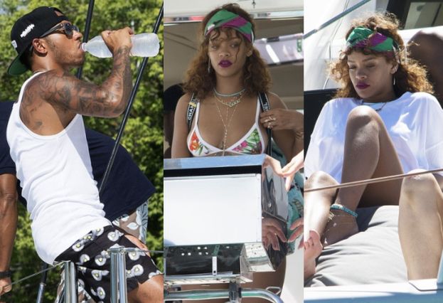 Rihanna bawi się na Barbadosie... z Lewisem Hamiltonem! (ZDJĘCIA)