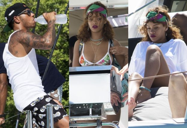 Rihanna bawi się na Barbadosie... z Lewisem Hamiltonem! (ZDJĘCIA)
