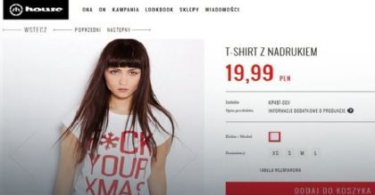 House o koszulkach "F*ck Your Xmas": Przykro nam, jeśli kogoś uraziliśmy