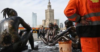 Happening Greenpeace przeciwko wierceniom Gazpromu i Shella w Arktyce