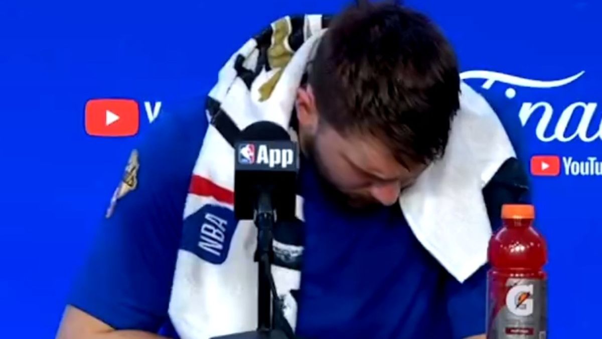 Luka Doncić załamany po przegranym meczu w NBA