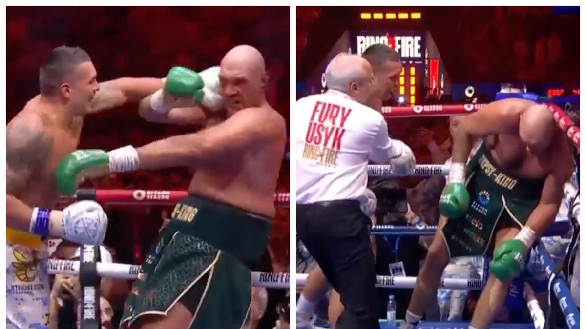 Twitter / X/DAZN Espana / To była najbardziej efektowna akcja pojedynku Usyk vs Fury.