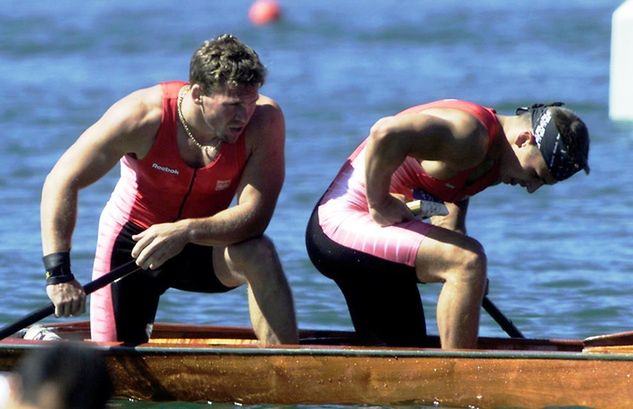 Paweł Baraszkiewicz i Michał Gajownik podczas olimpijskiego finału w Sydney (fot. East News)