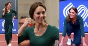 Uśmiechnięta księżna Kate w eleganckim, sportowym wdzianku startuje w biegu charytatywnym (ZDJĘCIA)