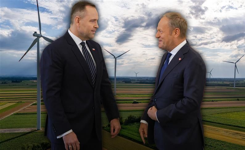 Awantura o wiatraki dzieli nawet koalicjantów. "Trzeba się dogadać z Nawrockim"