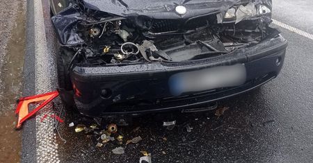 Kierowca BMW doprowadził do zderzenia z ciężarówką!