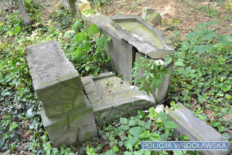 Wrocław. Zdewastowane nagrobki na Cmentarzu Żydowskim. 12-latkowie w rękach policji
