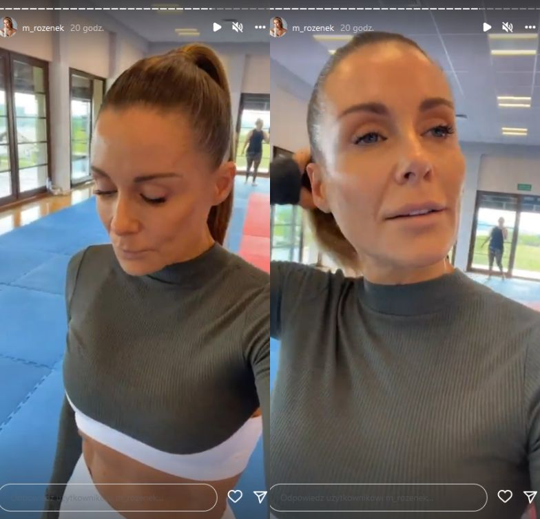 Małgorzata Rozenek relacjonuje treningi na obozie Anny Lewandowskiej